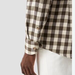 True Grit Plaid Shirt with Green Accent